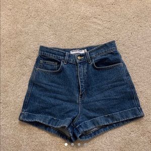 American apparel high waisted shorts